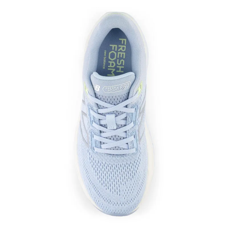Fresh Foam X 860v14 - Light Chrome Blue with Limelight and Bleached Lime Glo - Women's