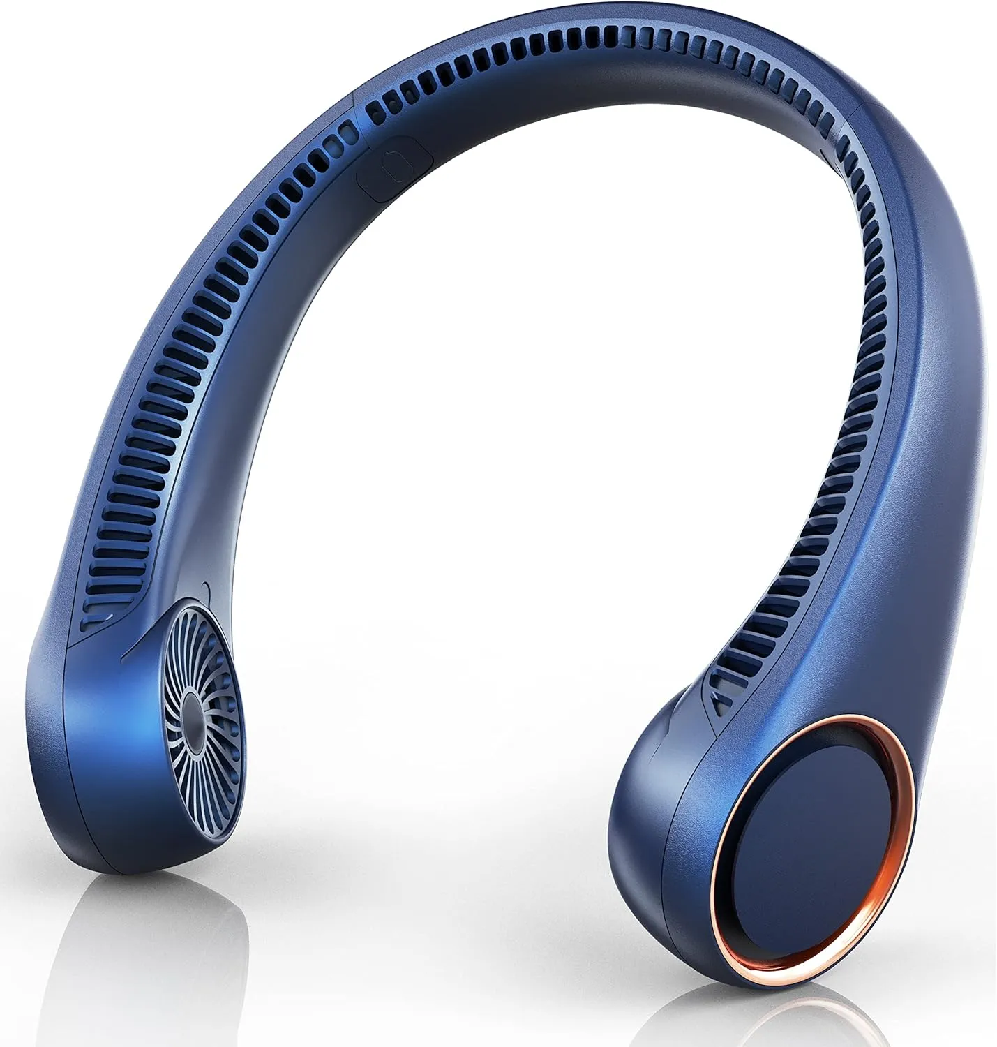 FrSara Portable Bladeless Neck Fan, 4000mAh, USB Charging, 360 Surrounding Air Outlet, Three-speed Adjustable, Quiet, 3 Seconds Rapid Cooling, Good Helper in Summer Small bladeless fan for quiet cooling