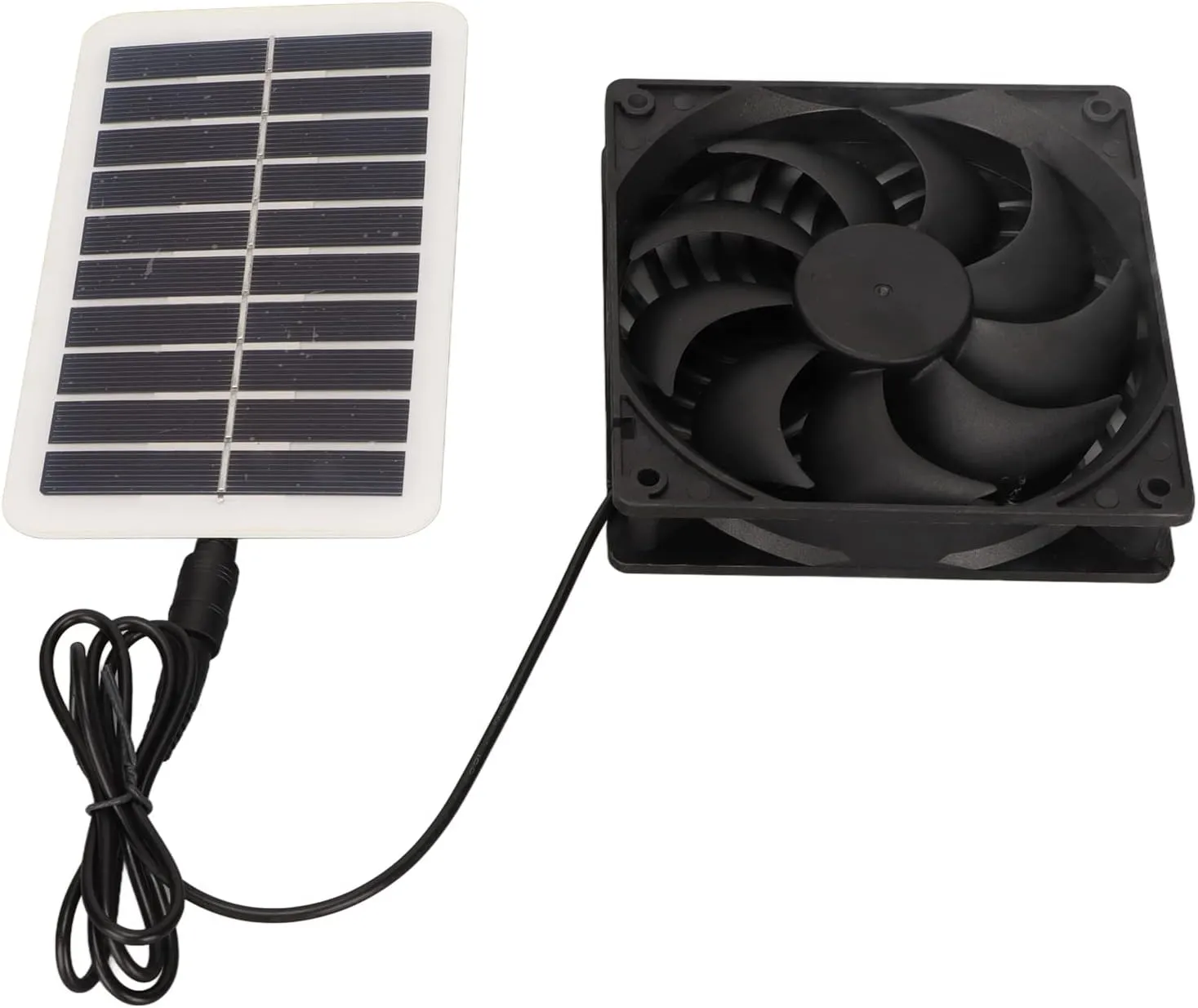 FTVOGUE 15W Solar Power Panel Exhaust Fan Solar Powered Mini Ventilator Portable Solar Powered Air Extractor for Pet Houses RVs, Solar Panels Solar-powered car fan for ventilation