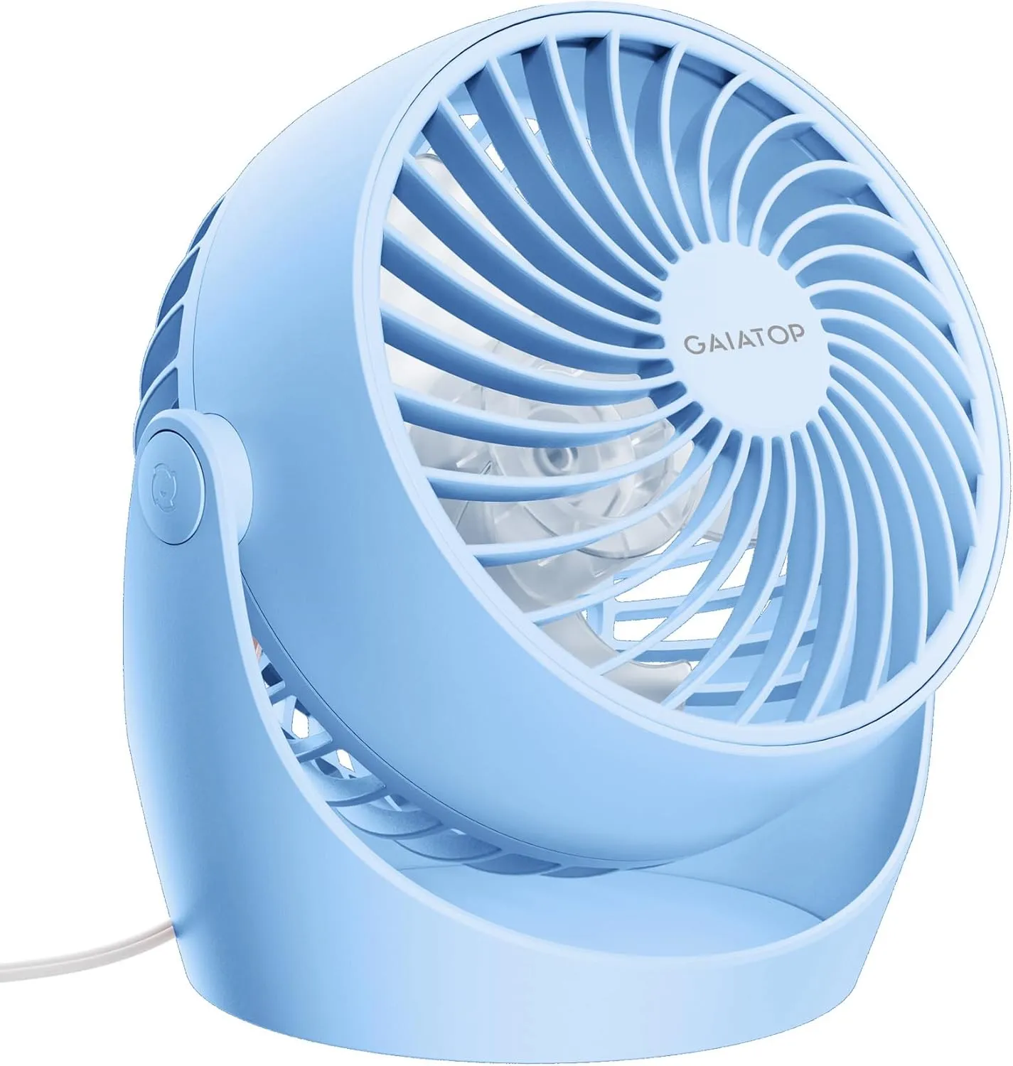 Gaiatop Desk Fan, 5-Inch Portable Electric Table Desktop Air Circulator Fans, Small but Powerful with 3 Speed 360 Adjustable Tilt for Cooling Home Dorm Office Bedroom Bathroom Kitchen, Blue USB desktop fan for workspace