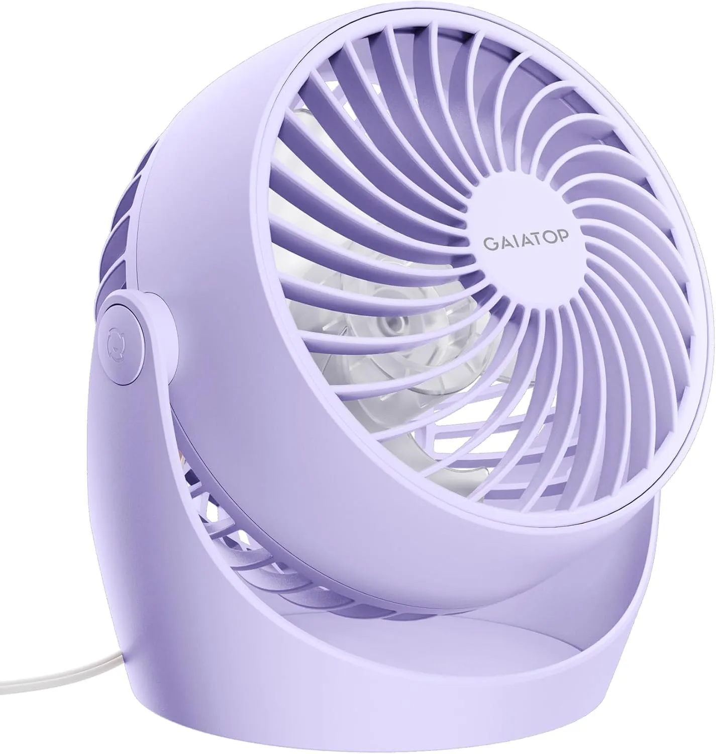 Gaiatop Desk Fan, 5-Inch Portable Electric Table Desktop Air Circulator Fans, Small but Powerful with 3 Speed 360 Adjustable Tilt for Cooling Home Dorm Office Bedroom Bathroom Kitchen, Purple USB desktop fan for workspace