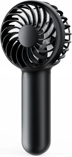 Gaiatop Mini Portable Handheld Fan, 3 Speed Powerful Battery Operated, Small USB Rechargeable Personal Fans for Makeup Eyelash, Camping Beach Airplane Travel Essentials for Women Girls Black Mini handheld fan for personal cooling