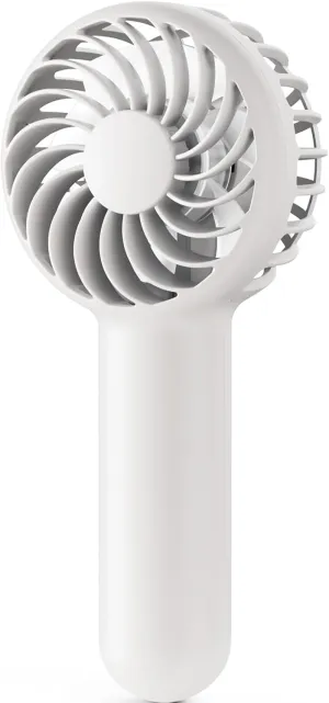 Gaiatop Mini Portable Handheld Fan, 3 Speed Powerful Battery Operated, Small USB Rechargeable Personal Fans for Makeup Eyelash, Camping Beach Airplane Travel Essentials for Women Girls White Mini handheld fan for personal cooling