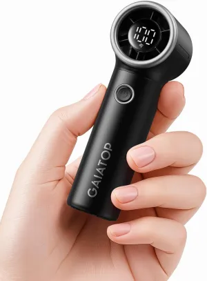 Gaiatop Mini Portable Handheld Fan, Personal Turbo Fans Pocket Size, 15h Max Runtime, High Speed 1-100 Adjustable Powerful Small Hand Fan, Outdoor Travel Concert Essentials, Gifts for Women Men, Black Mini handheld fan for personal cooling