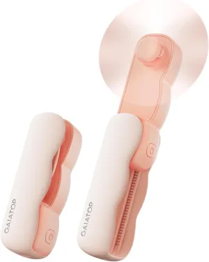 Gaiatop Portable Handheld Fan, Cute Clouds Mini Slide Fan, 3 Speed USB Rechargeable Small Hand Fan, Lash Makeup Pocket Personal Fan, Beach/Travel Essentials Summer Cooling Gifts for Women Girls Pink Mini handheld fan for personal cooling