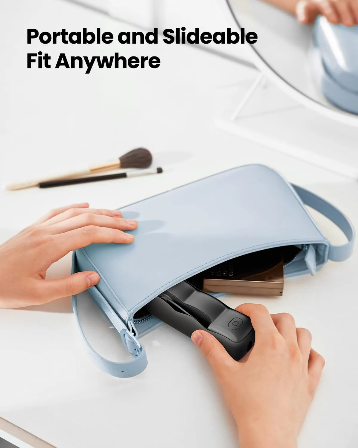 Gaiatop Portable Handheld Fan, Slide Cute Clouds 3 Speed USB Rechargeable Mini Personal Hand Fans, Beach/Travel Essentials Small Pocket Summer Cooling Gifts for Women Girls Lash Makeup