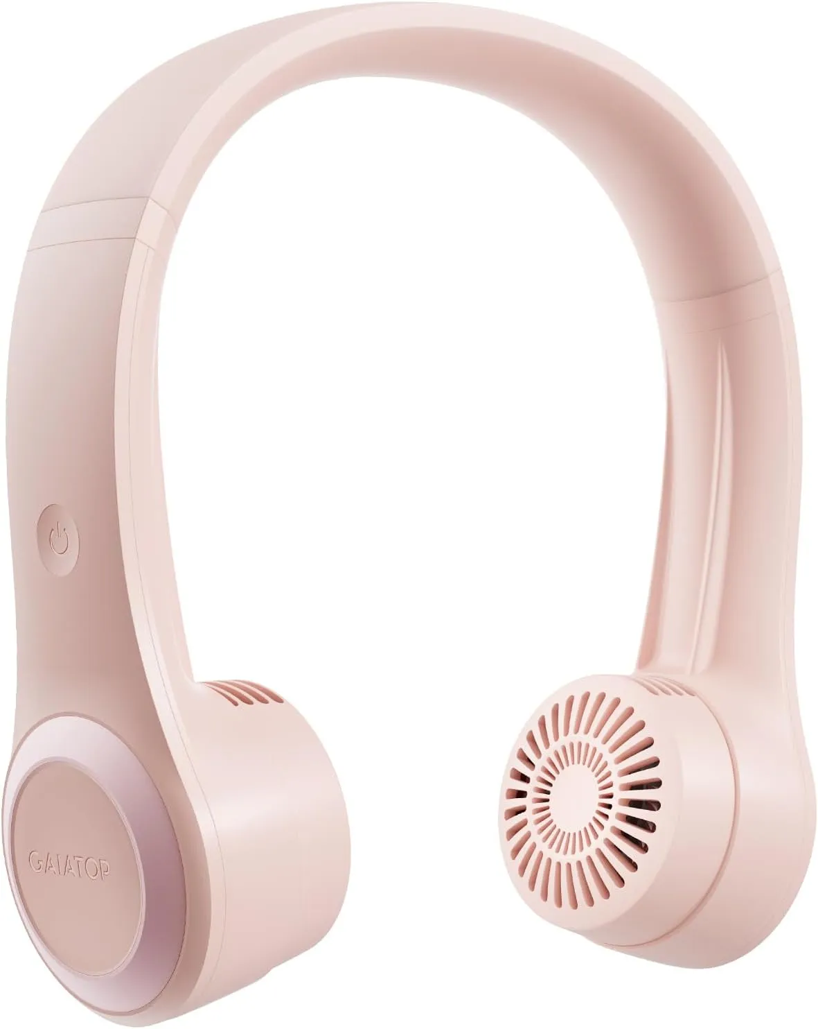 Gaiatop Portable Neck Fan, 4000mAh Rechargeable Hands Free Bladeless Mini Fans, 3 Speeds Air Outlet Can Rotate 70, Free Adjustment Personal Wearable Cooling Fan Suitable for Travel Office Pink Neck fan for hands-free comfort