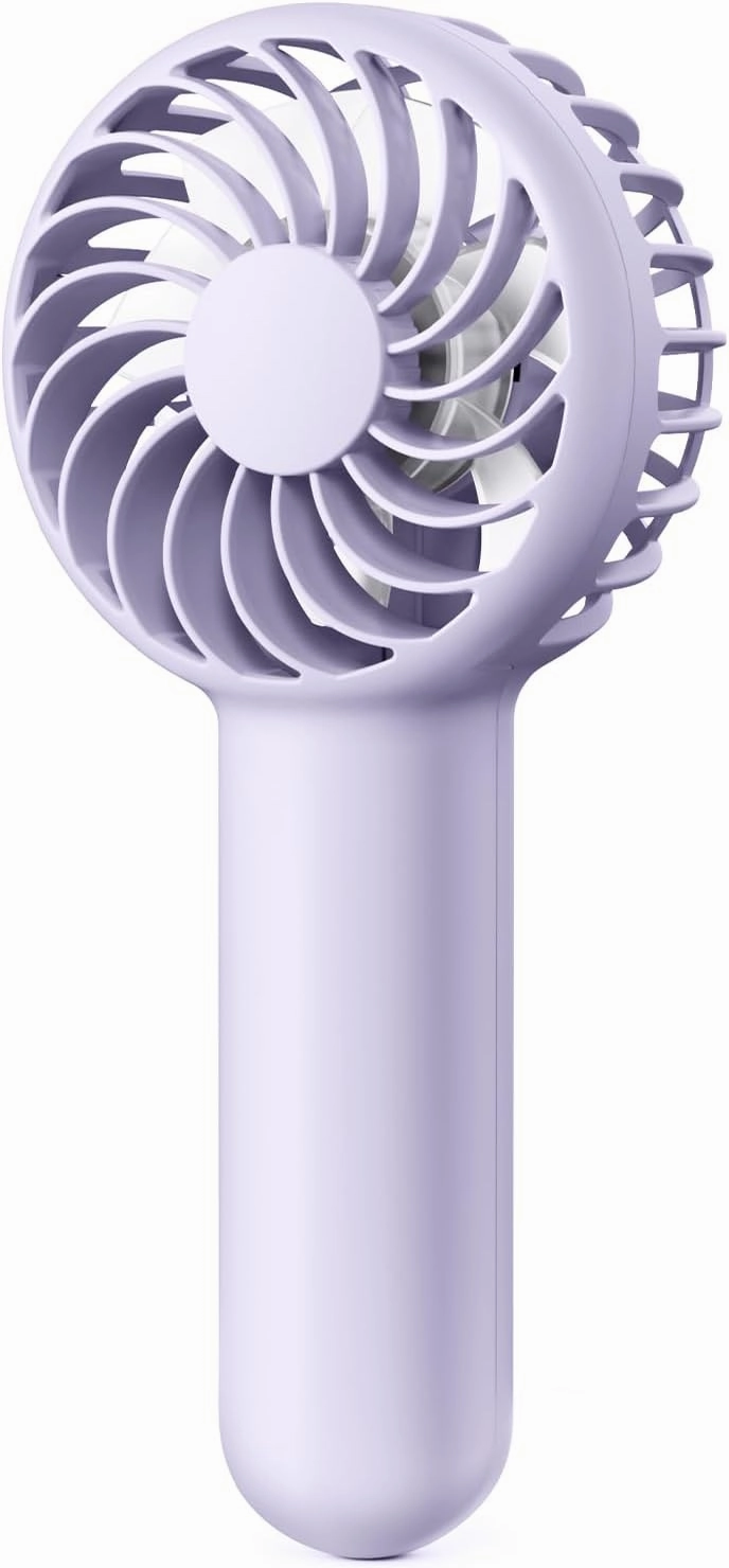 Gaiatop Mini Portable Handheld Fan, 3 Speed Powerful Battery Operated, Small USB Rechargeable Personal Fans for Makeup Eyelash, Camping Beach Airplane Travel Essentials for Women Girls Purple Mini handheld fan for personal cooling