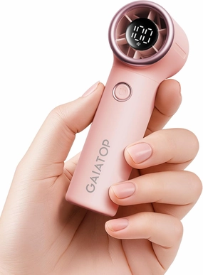 Gaiatop Mini Portable Handheld Fan, Personal Turbo Fans Pocket Size, 15h Max Runtime, High Speed 1-100 Adjustable Powerful Small Hand Fan, Outdoor Travel Concert Essentials, Gifts for Women Men, Pink Mini handheld fan for personal cooling