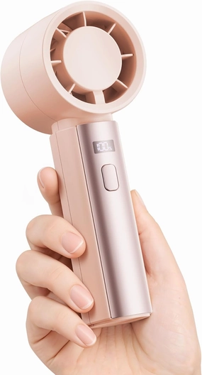 Gaiatop Small Handheld Personal Fan, Powerful High Speed Turbo Cooling, 4000mAh USB Rechargeable Battery Powered Mini Portable Fan for Travel, Outdoor Essentials, Summer Gifts for Women Girls, Pink Mini handheld fan for personal cooling