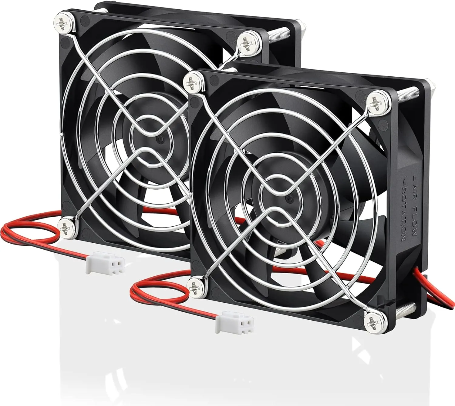 GDSTIME 2 Pack 80mm x 80mm x 25mm 12V DC Brushless Cooling Fan Solar-powered car fan for ventilation