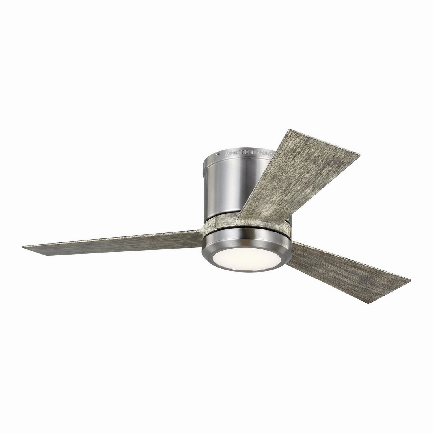 Generation Lighting Clarity Flushmount Ceiling Fan with 20W LED Light and Wall/Remote Control Ceiling fan with adjustable speed settings
