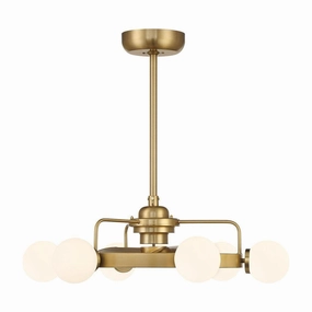 Gibson 7-Light Fan D'Lier ceiling fans with integrated LED lighting