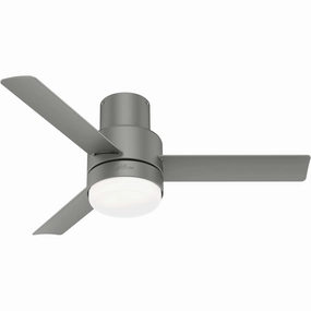 Gilmour 44"Ceiling Fan Matte Silver space-saving huggers with modern style