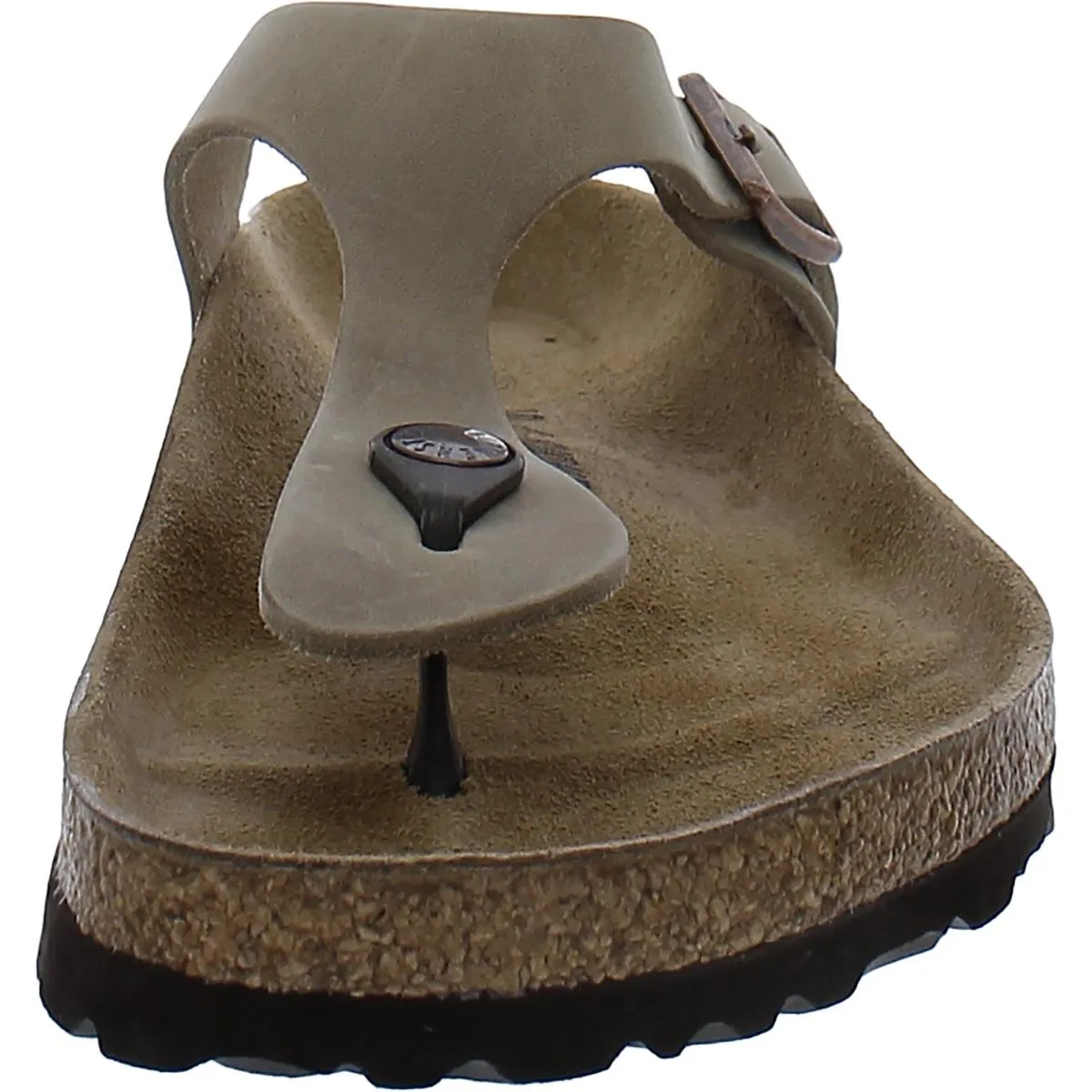 Gizeh Womens Leather Buckle Thong Sandals