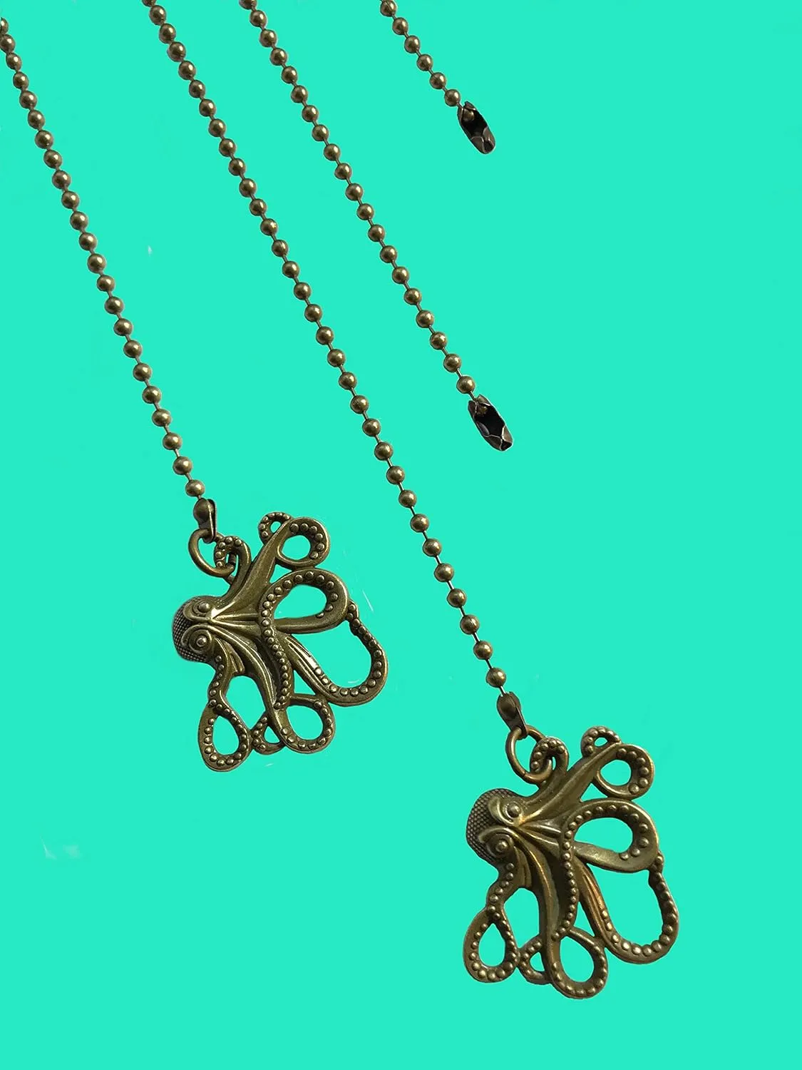 Gold Bronze Color Octopus Fan Light Pull Chain Replacement Set 3.2mm Octopus-shaped decorative fan
