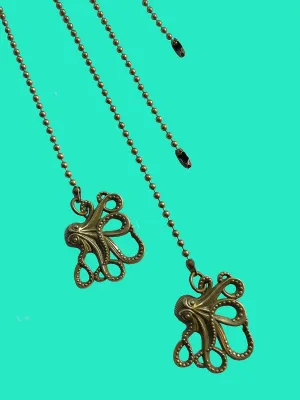 Gold Bronze Color Octopus Fan Light Pull Chain Replacement Set 3.2mm Octopus-shaped decorative fan