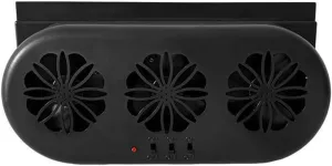 GoolRC Ventilation Fan for Car, Car Window Exhaust Fan Silent Air Vent Cooler Automotive Radiator Cooling Fan with Independent Switch Car Window Vent Fan (USB/USB Solar optional) Solar-powered car fan for ventilation