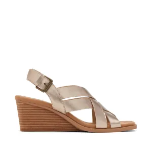 Gracie Gold Leather Wedge Sandal