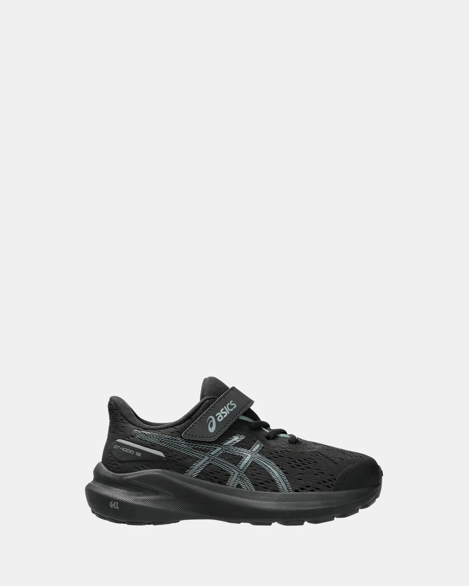 GT-1000 13 Black Grade School Black/Steel Grey Asics Shoes