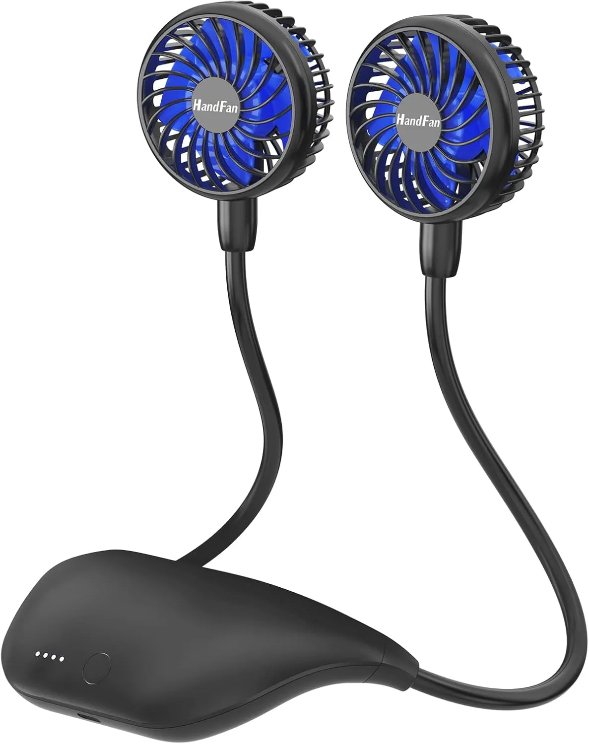 HandFan 10000mAh Neck Fan, 360 Rotation Hands Free Portable Fans for your Neck, 48h Lasting Rechargeable Battery Operated Wearable Necklace Personal Cool Fans for Travel/Disney/Sports/Cycling/Hiking 360-degree rotating fan for home use