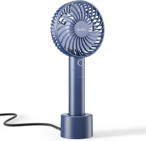 HandFan Portable Handheld Fan, Small Personal Hand Fan, Electric Mini Cooling Fans, USB Rechargeable Desk Fans for Travel Beach Makeup Office Disney, Gifts for Women(Royal Blue) Mini handheld fan for personal cooling