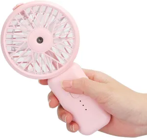 Handheld Charging Small Fan, Humidification Mini USB Portable Desktop Bedside Universal, for Summer Travel Camping Outdoor Kids Desktop fan with humidification feature