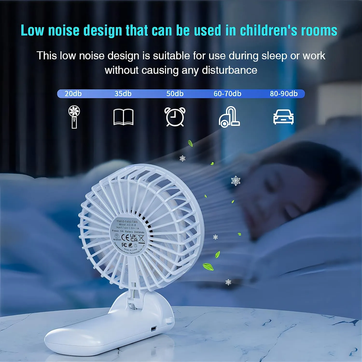 Handheld Fan, Mini Portable Personal Fan with lanyard, 4 Speeds Level 180 Foldable Design for Desk/Travel/Office/Outdoor