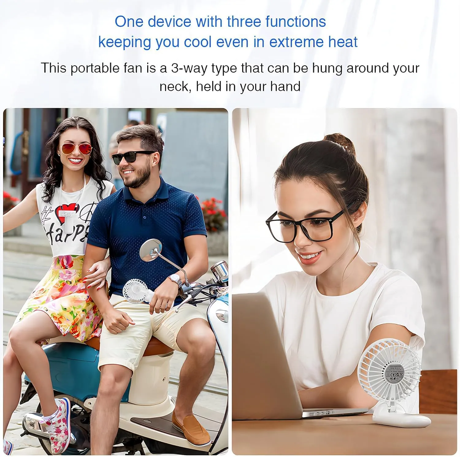 Handheld Fan, Mini Portable Personal Fan with lanyard, 4 Speeds Level 180 Foldable Design for Desk/Travel/Office/Outdoor