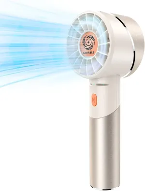 Handheld Fan,Portable Turbo Fan,Powerful Personal Fan(7000rpm High-Speed Motor,Battery Work 3-16 H),USB Rechargeable Mini Handheld Fan for Travel/Outdoor/Gift/Makeup (Beige) Mini handheld fan for personal cooling