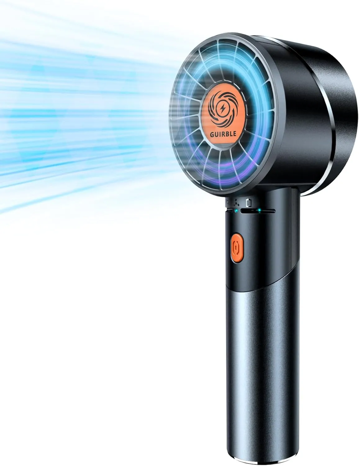 Handheld Fan,Portable Turbo Fan,Powerful Personal Fan(7000rpm High-Speed Motor,Battery Work 3-16 H),USB Rechargeable Mini Handheld Fan for Travel/Outdoor/Gift/Makeup (Black) Mini handheld fan for personal cooling