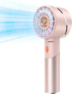 Handheld Fan,Portable Turbo Fan,Powerful Personal Fan(7000rpm High-Speed Motor,Battery Work 3-16 H),USB Rechargeable Mini Handheld Fan for Travel/Outdoor/Gift/Makeup (Rose Pink) Small bladeless fan for quiet cooling
