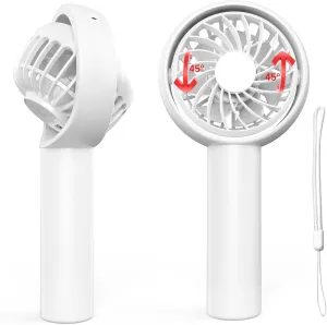 Handheld Mini Fan, Portable 90Tilts Up&Down Fans, USB Rechargeable Small Pocket Fan, Battery Operated Personal Fans with 3 Speeds for Stylish Girl/Women/Men/Pets/Indoor/Outdoor/Camping/Travel Mini handheld fan for personal cooling