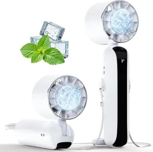Handheld Portable Turbo Fan, Mini Fan 3 Speed USB Rechargeable 5000mAh Battery, Adjustable Turbo Mini Cooling, LED Display, Ideal Gift for Women, Men, Travel, Camping and Outdoor Activities Mini handheld fan for personal cooling