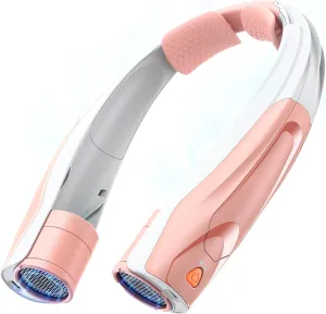 Hands-Free Portable Neck Fan - 6000mAh High Capacity Battery, USB Dual Port Fast Charging, Ultra-Quiet 6 Speeds Cooling Air, 360 Airflow for Outdoor, Indoor, Office, Travel - Pink Neck fan for hands-free comfort