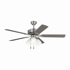 Haven 52 LED 3 52" Ceiling Fan in Brushed Steel Ceiling fan with adjustable speed settings