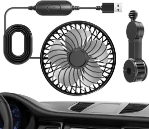 Headrest Fan for Car - 3 Speeds Car Seat Headrest Fan for Kids | Adjustable Auto Air Ventilator for Van RV Truck Vehicle Sedan Rear-mounted fan for childrens safety