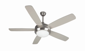 Helios 52" Ceiling Fan in Brushed Polished Nickel Ceiling fan with adjustable speed settings