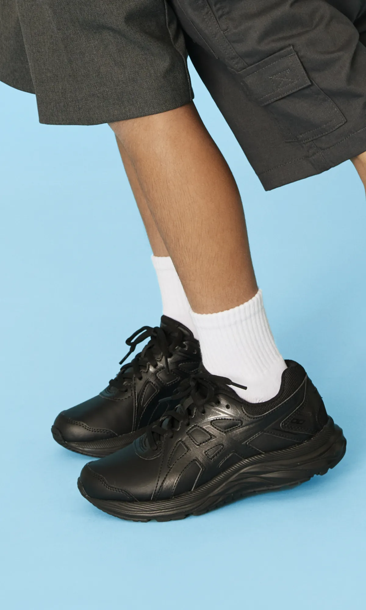 Hibana Grade School Black Asics Shoes