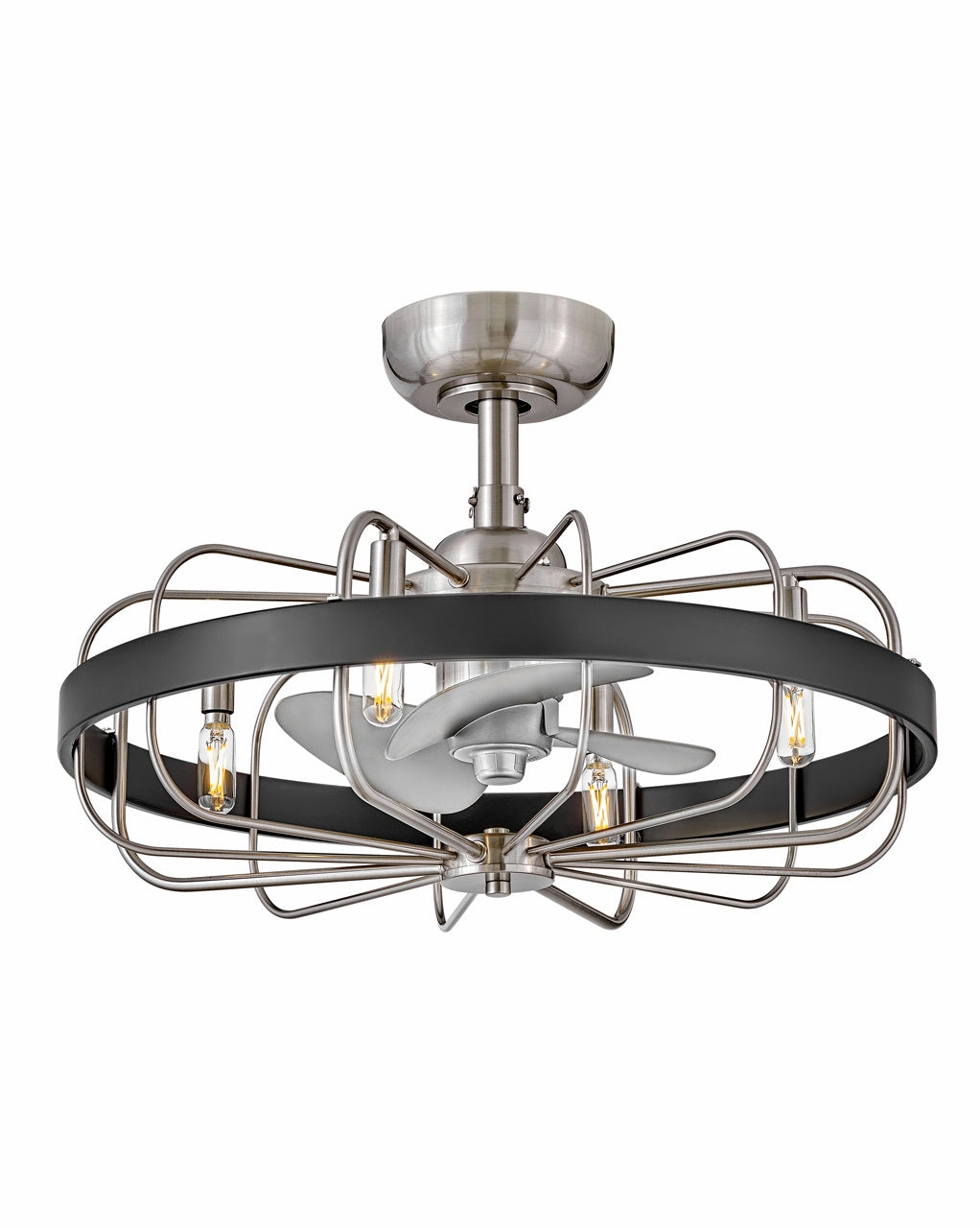 Hinkley Fan Eli 22" Fandelier with 21W LED and Hiro Control chandelier ceiling fans for elegant decor
