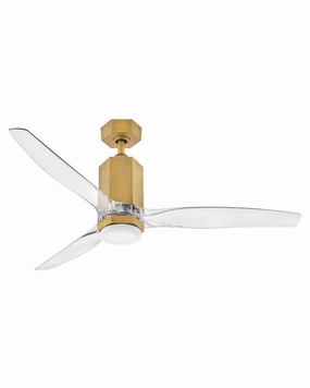 Hinkley Fan Facet Smart Outdoor Dual Mount Ceiling Fan with LED and Hiro Control energy-saving indoor fans for bedrooms