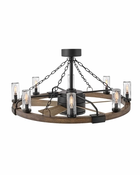 Hinkley Fan Sawyer 36" Smart DC Fandelier with 28W LED and Hiro Control chandelier ceiling fans for elegant decor