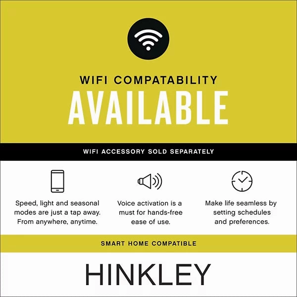 Hinkley Fan Sawyer 36" Smart DC Fandelier with 28W LED and Hiro Control