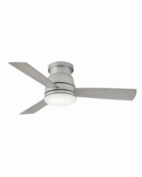Hinkley Fan Trey Smart Outdoor DC LED Flushmount Ceiling Fan with Hiro Control Energy-efficient ceiling fan with remote