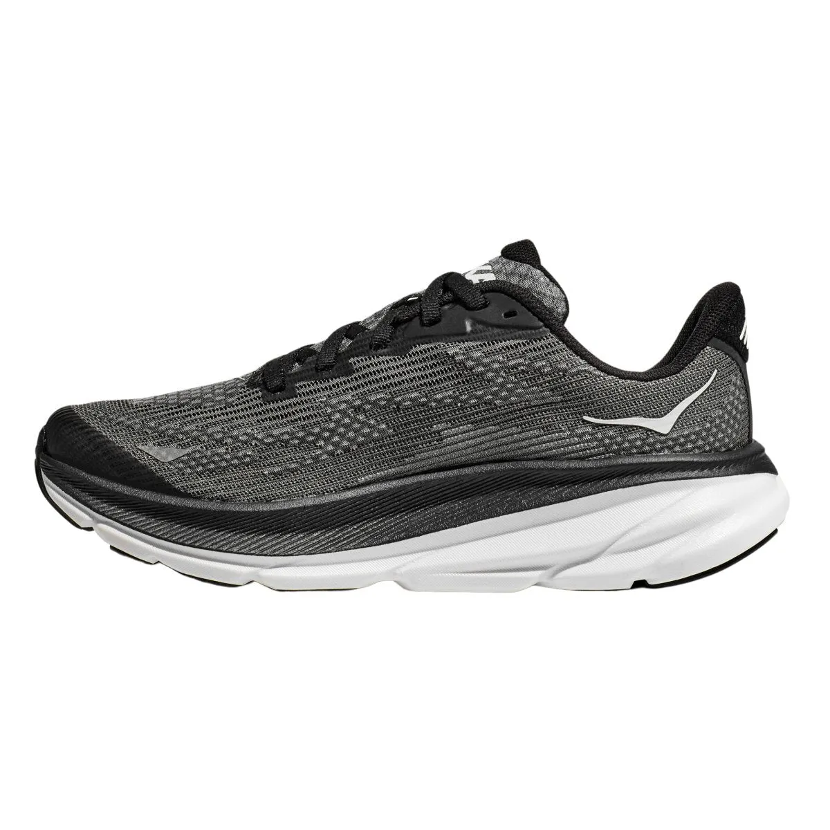 Hoka One One Kid's (Grade School) Clifton 9 Black/White Hoka One One Shoes