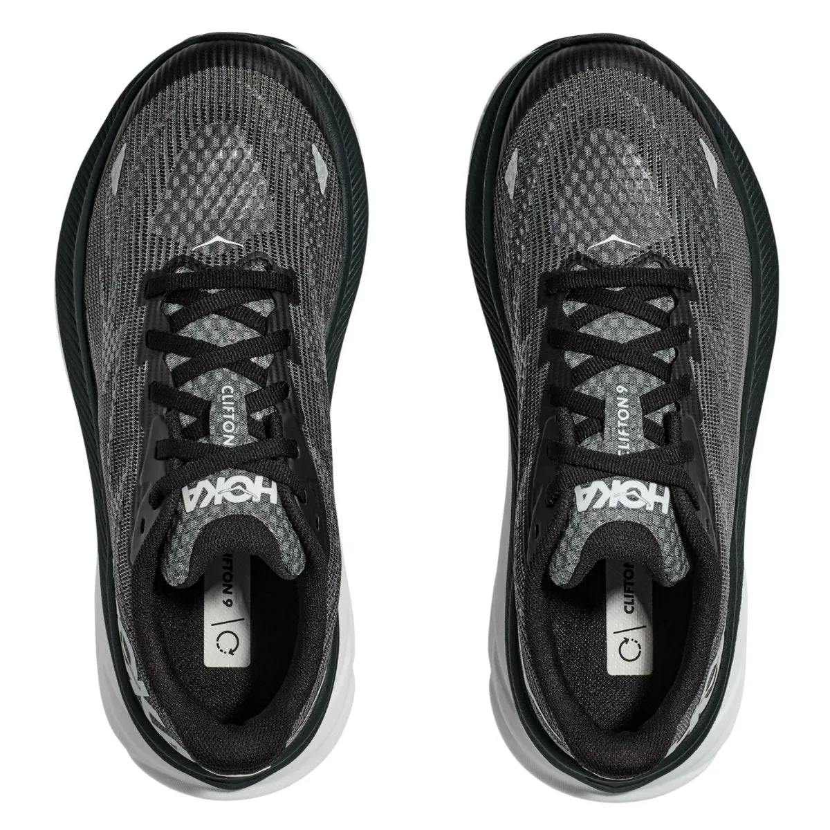 Hoka One One Kid's (Grade School) Clifton 9 Black/White Hoka One One Shoes