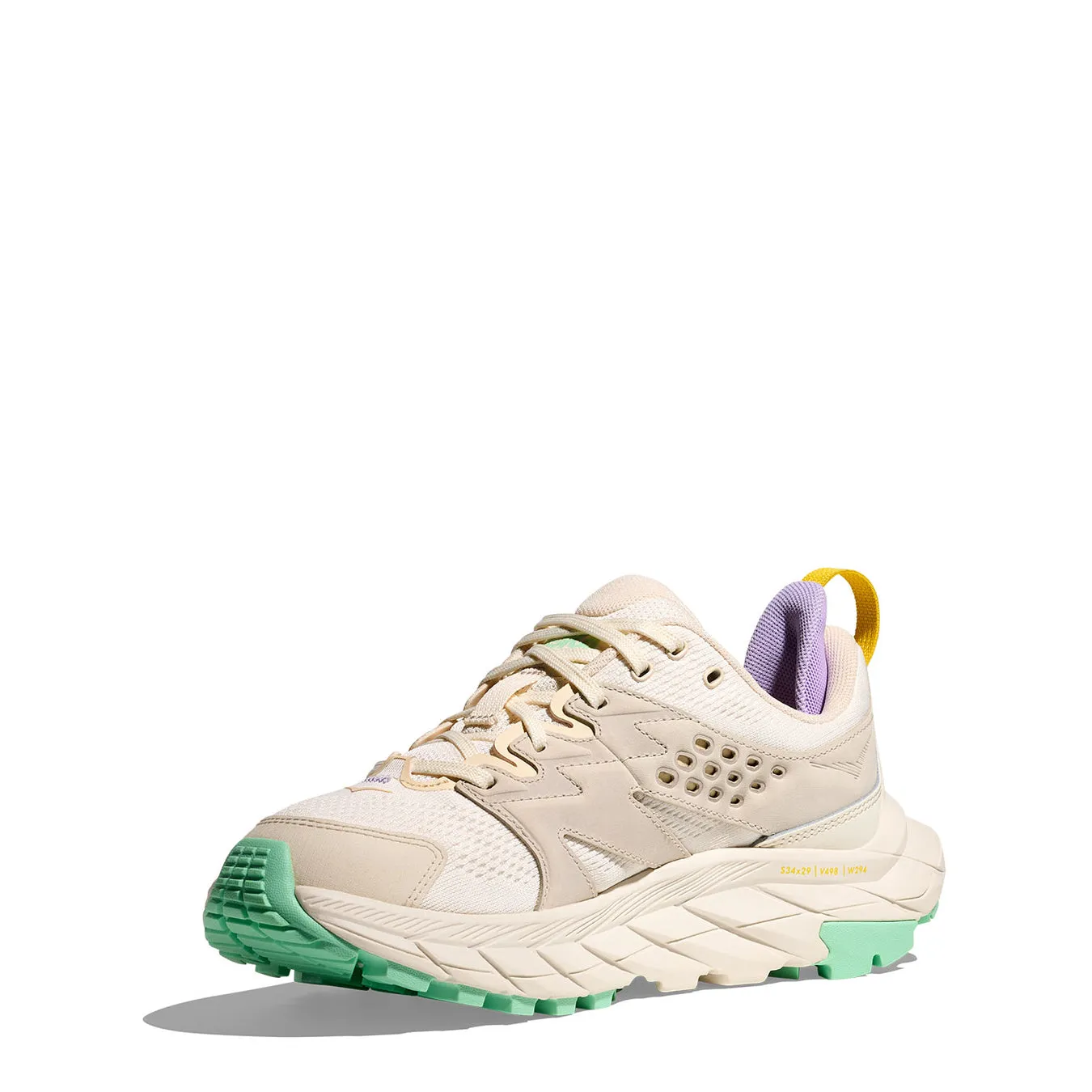 Hoka Womens Anacapa Breeze Low Trainer Alabaster / Mint Fluorite Shoes Hoka