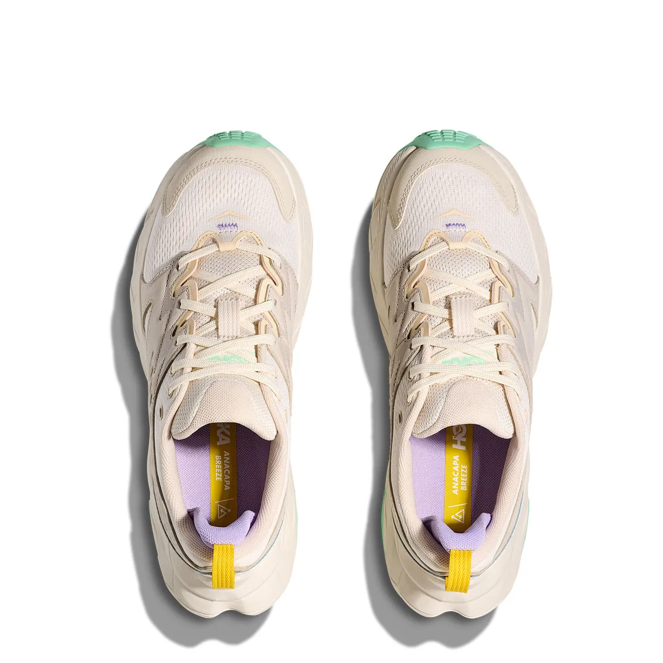 Hoka Womens Anacapa Breeze Low Trainer Alabaster / Mint Fluorite Shoes Hoka