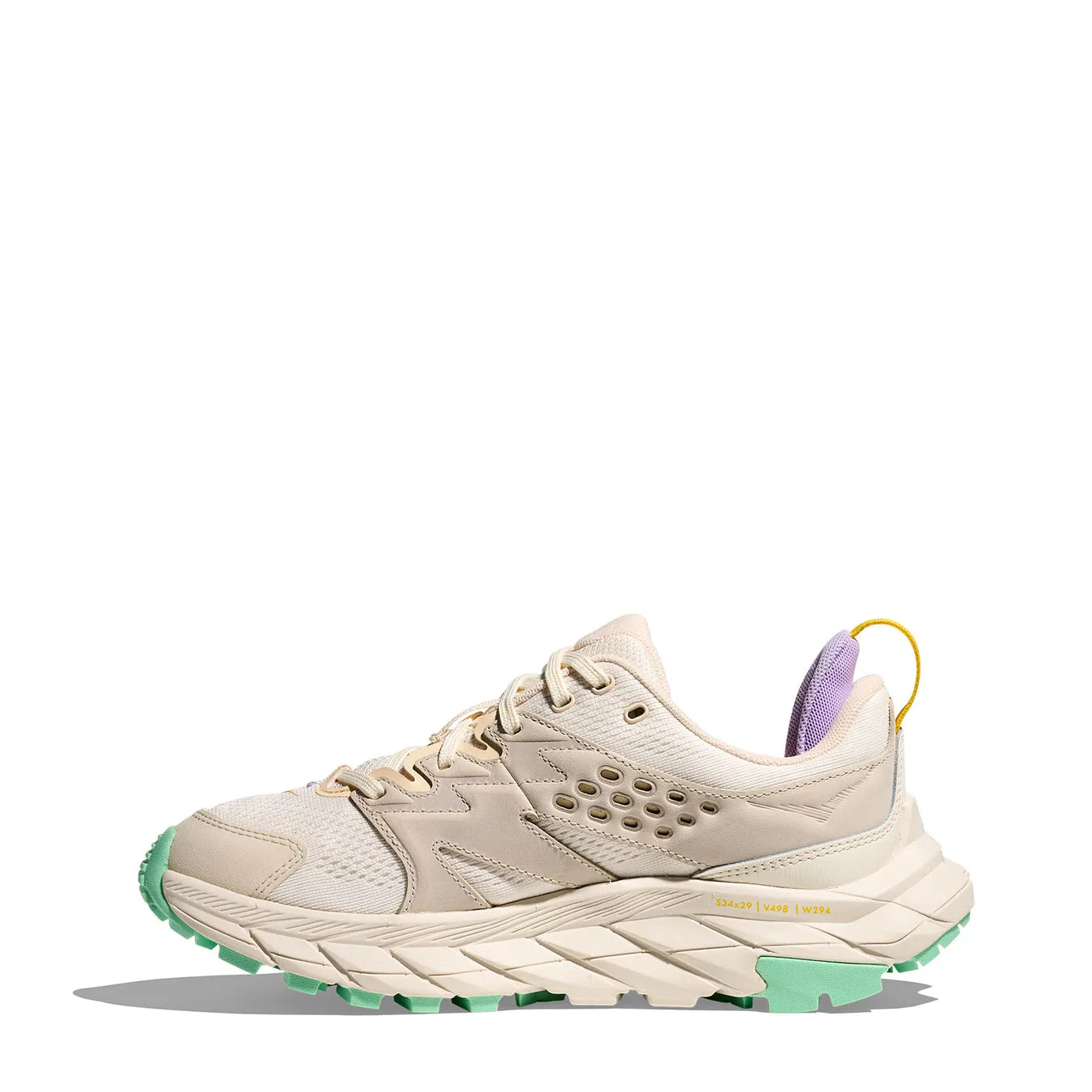 Hoka Womens Anacapa Breeze Low Trainer Alabaster / Mint Fluorite Shoes Hoka