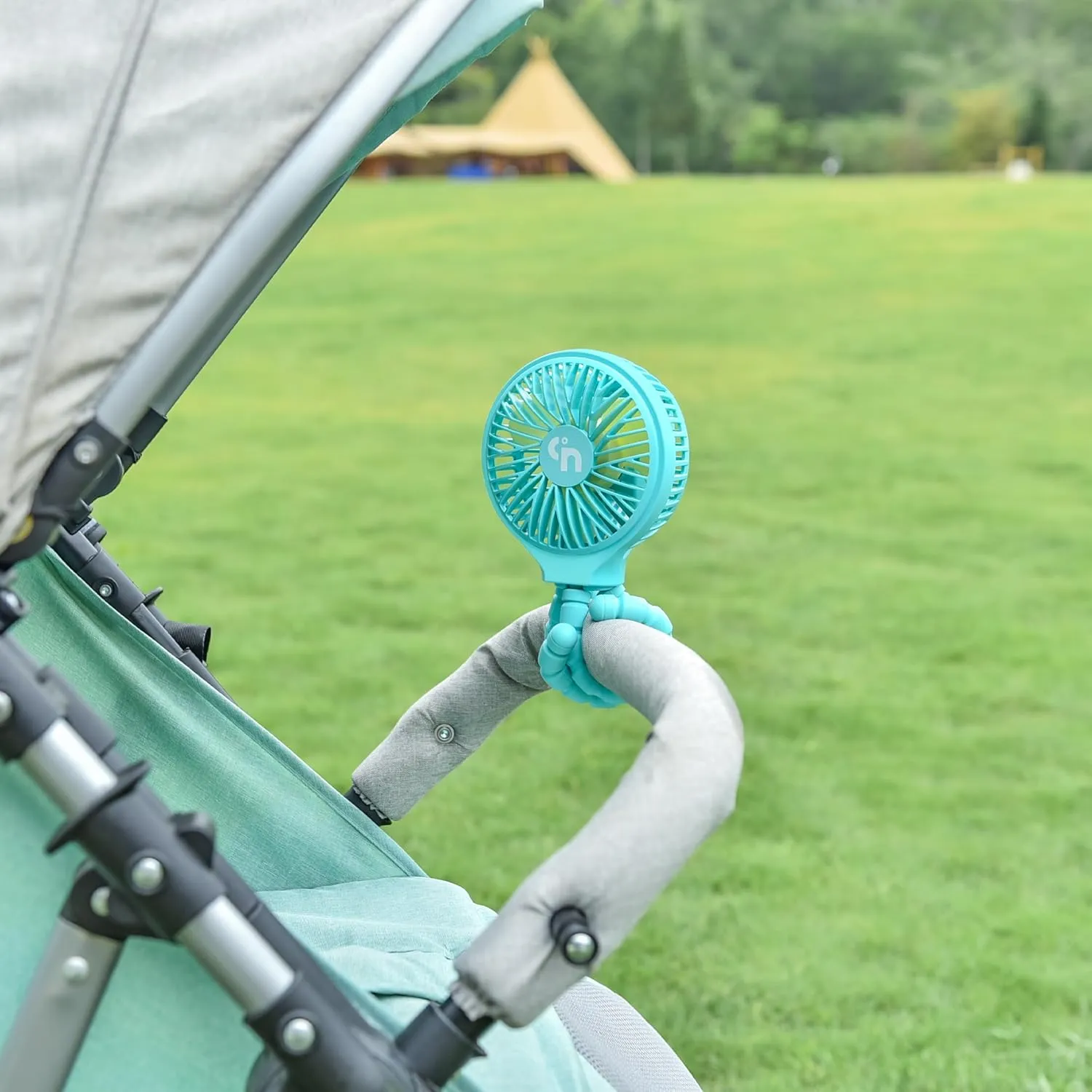 HomeLifairy Portable Stroller Fan, USB or Rechargeable Battery Operated with 3 Speeds and 360Rotate, Cooling Clip On for Baby Crib Travel Car Seat Blue